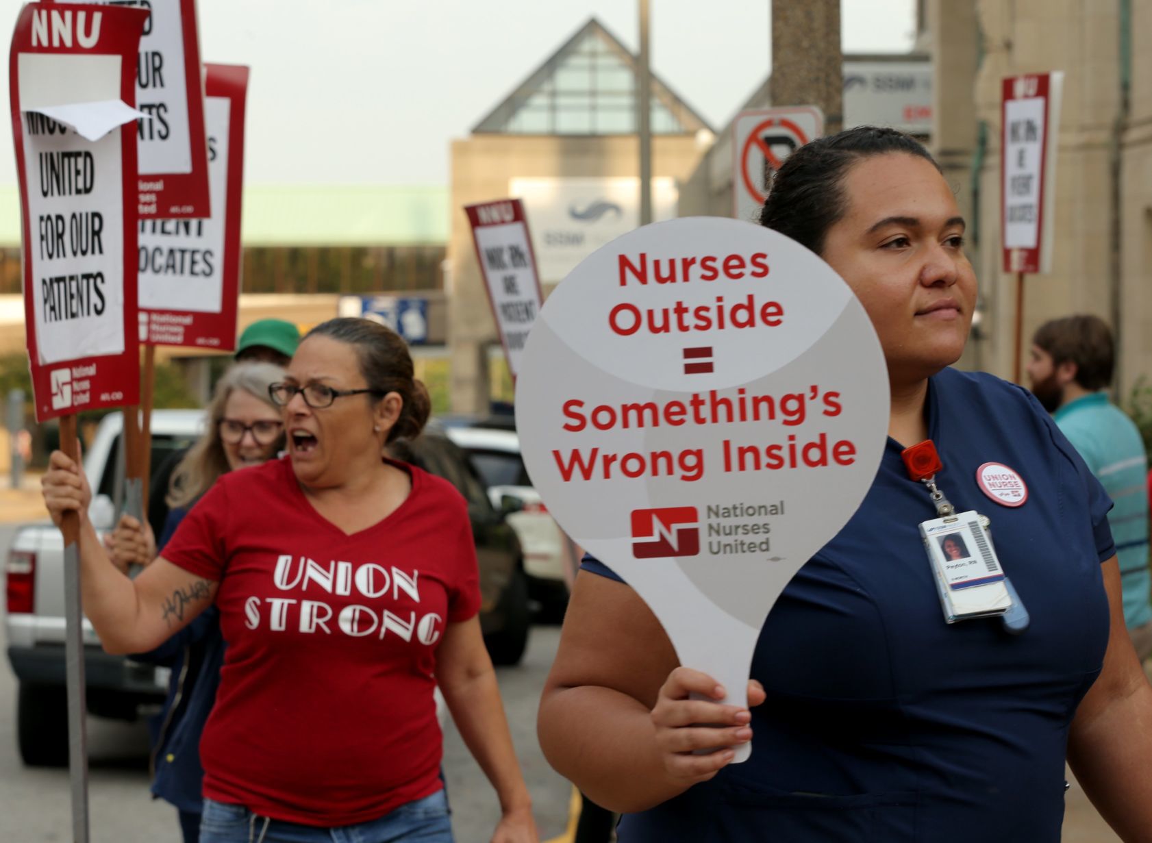 Nurses picket short staffing at SLU Hospital
